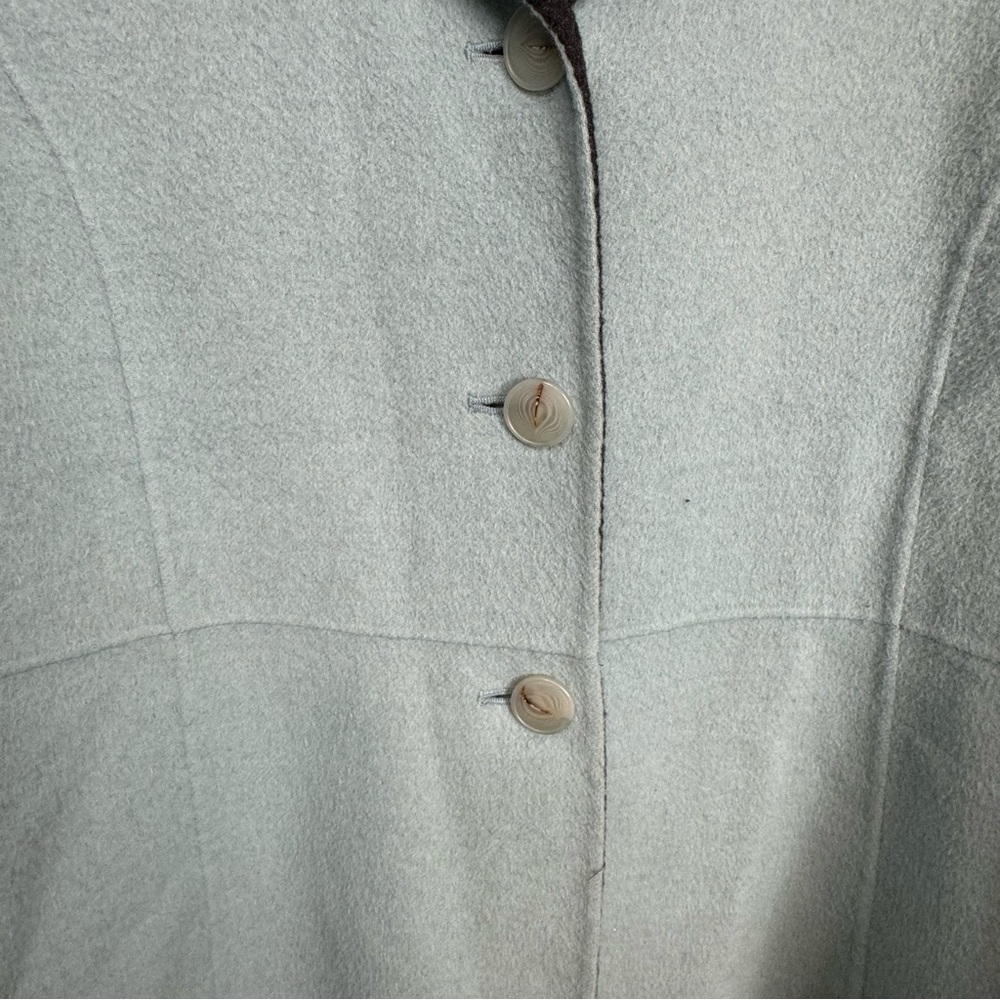 Sigrid Olsen reversible gray blue wool angora jacket coat - Picture 6 of 10